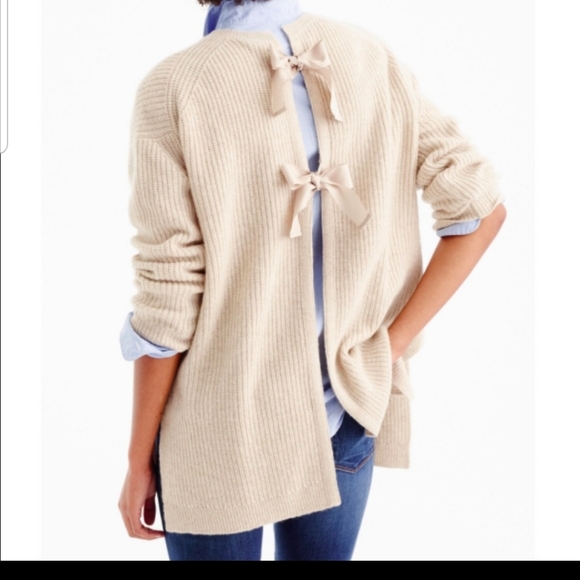 J. Crew Sweaters - J Crew Collection back-tie cashmere sweater EUC
